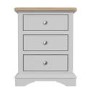 Darley Two Tone Bedside Table in Solid Oak and Grey