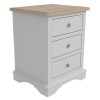 GRADE A1 - Darley Two Tone Bedside Table in Solid Oak and Grey