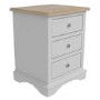 Darley Two Tone Bedside Table in Solid Oak and Grey