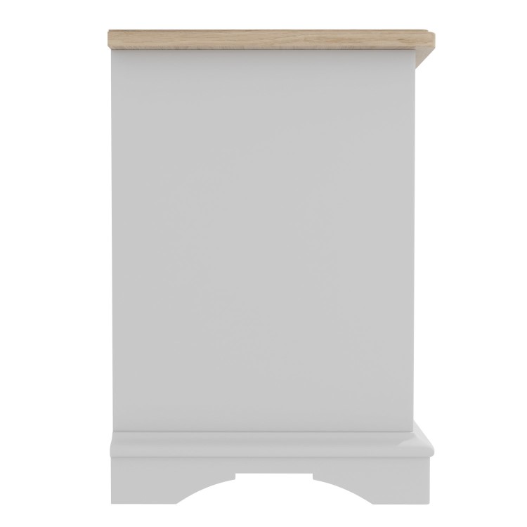 Darley Two Tone Bedside Table in Solid Oak and Grey