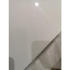 GRADE A2 - Narrow White Gloss Console Table with Black Metal Base - Rochelle