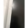 GRADE A2 - Narrow White Gloss Console Table with Black Metal Base - Rochelle
