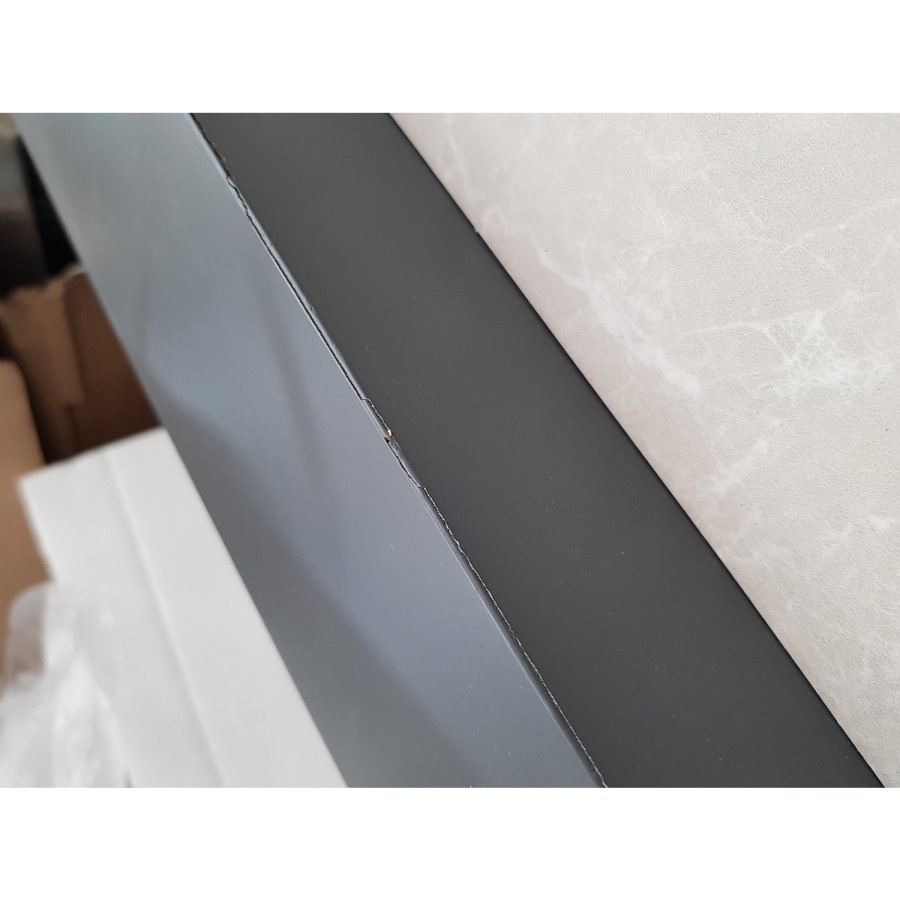 GRADE A3 - AmberGlo Smart Grey Electric Fire Suite - Wifi & Alexa Enabled