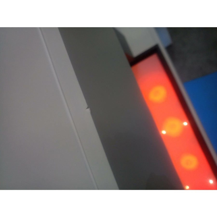 GRADE A2 - AmberGlo Floor Standing Electric Fireplace Suite in White - Log & Crystal Fuel Bed