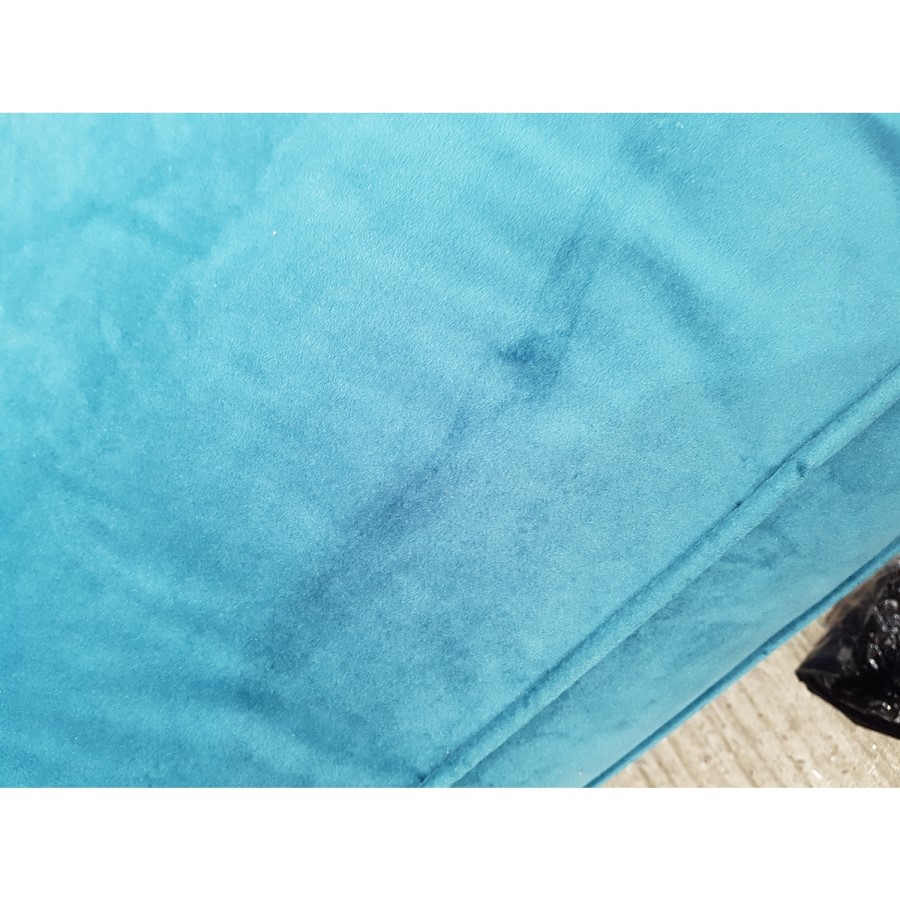 GRADE A2 - Payton Teal Blue Velvet 3 Seater Sofa