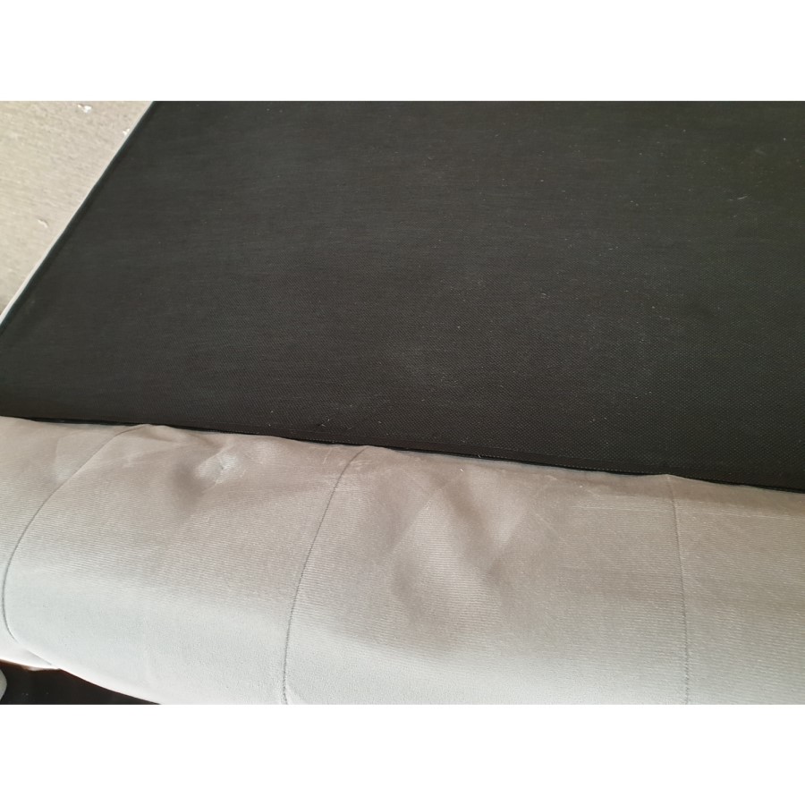 GRADE A2 - Safina Roll Top Single Sleigh Bed in Grey Velvet