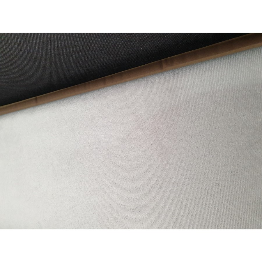 GRADE A2 - Safina Roll Top Single Sleigh Bed in Grey Velvet