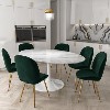 GRADE A1 - White Marble Tulip Dining Table in High Gloss - Seats 6 - Aura
