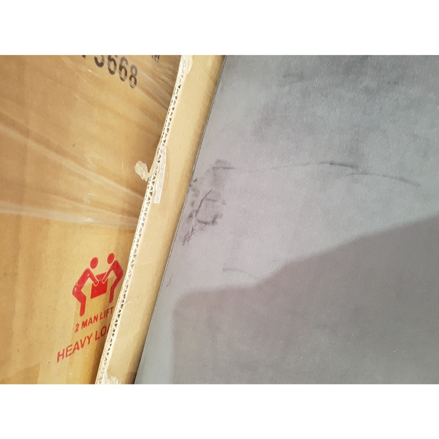 GRADE A2 - Dark Grey Velvet 3 Seater Sofa Bed with Cushions - Sleeps 2 - Mabel