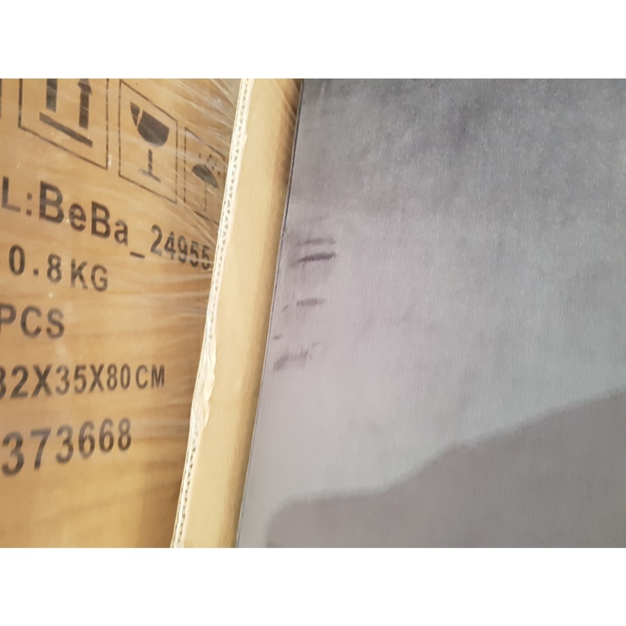 GRADE A2 - Dark Grey Velvet 3 Seater Sofa Bed with Cushions - Sleeps 2 - Mabel