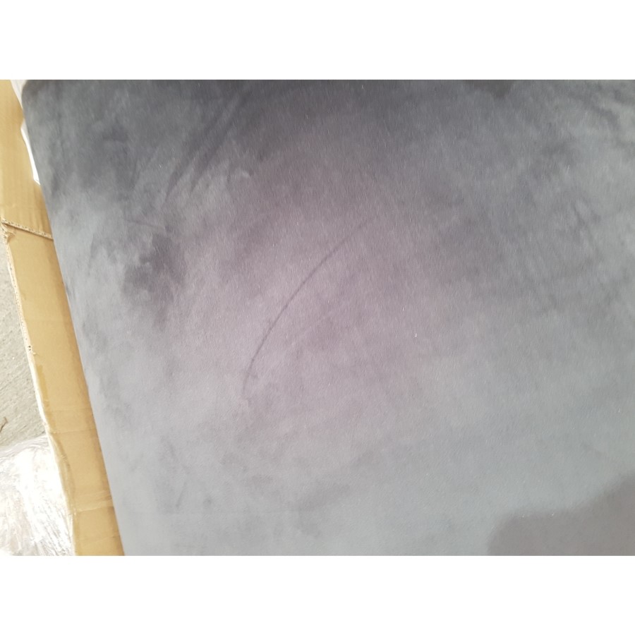 GRADE A2 - Dark Grey Velvet 3 Seater Sofa Bed with Cushions - Sleeps 2 - Mabel