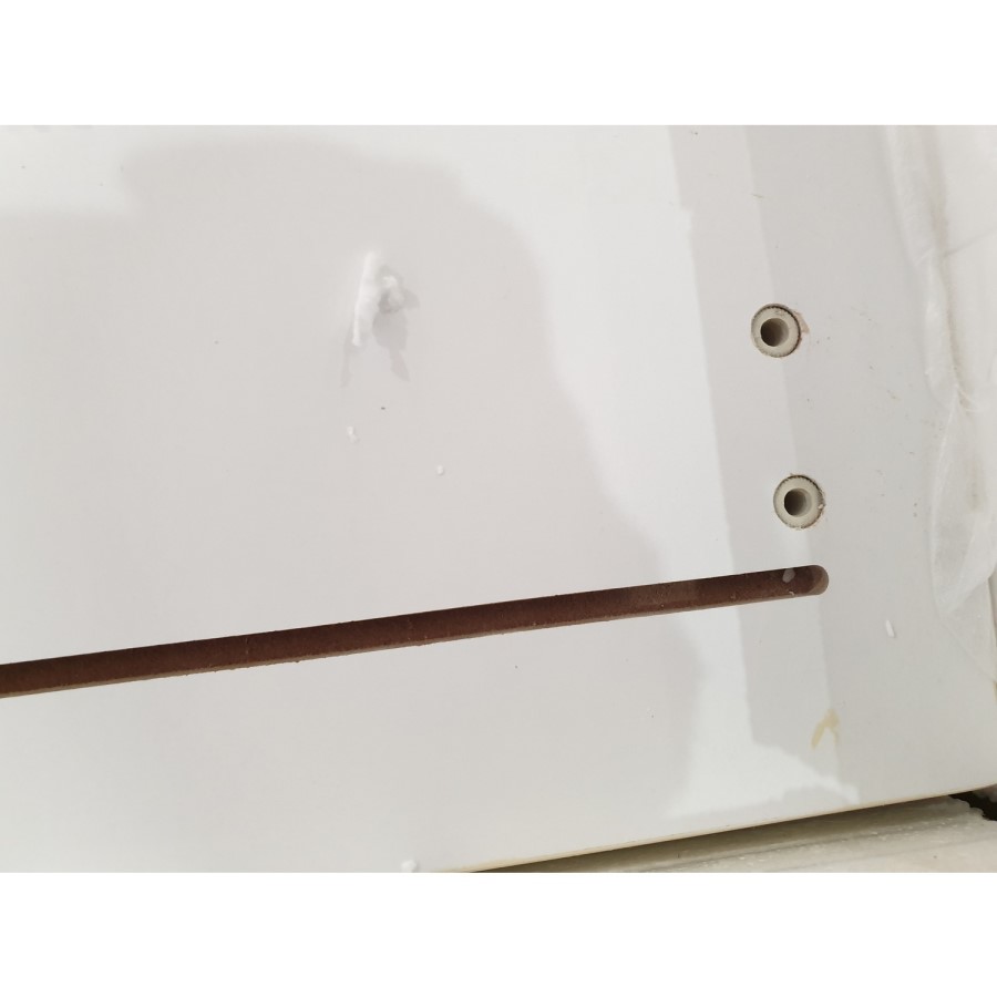 GRADE A2 - LPD Puro High Gloss Bedside Table in Cream