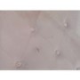 GRADE A2 - Safina Roll Top Single Sleigh Bed in Baby Pink Velvet