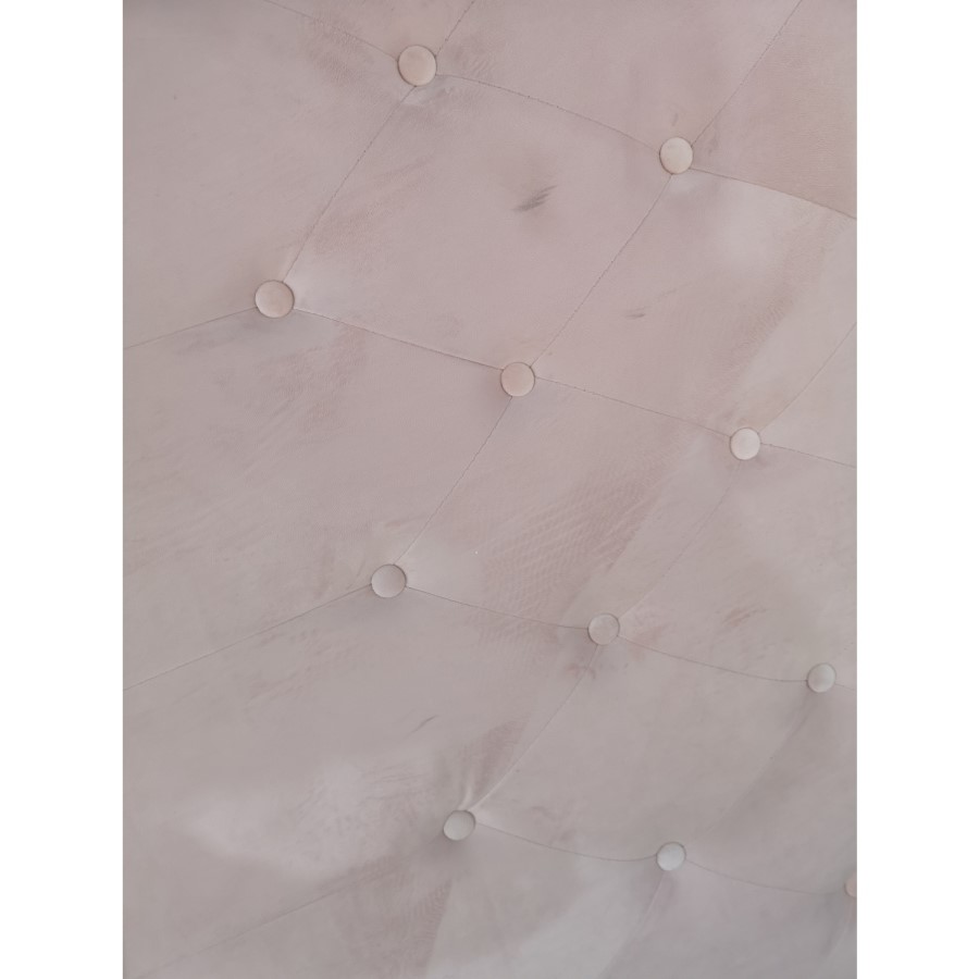 GRADE A2 - Safina Roll Top Single Sleigh Bed in Baby Pink Velvet