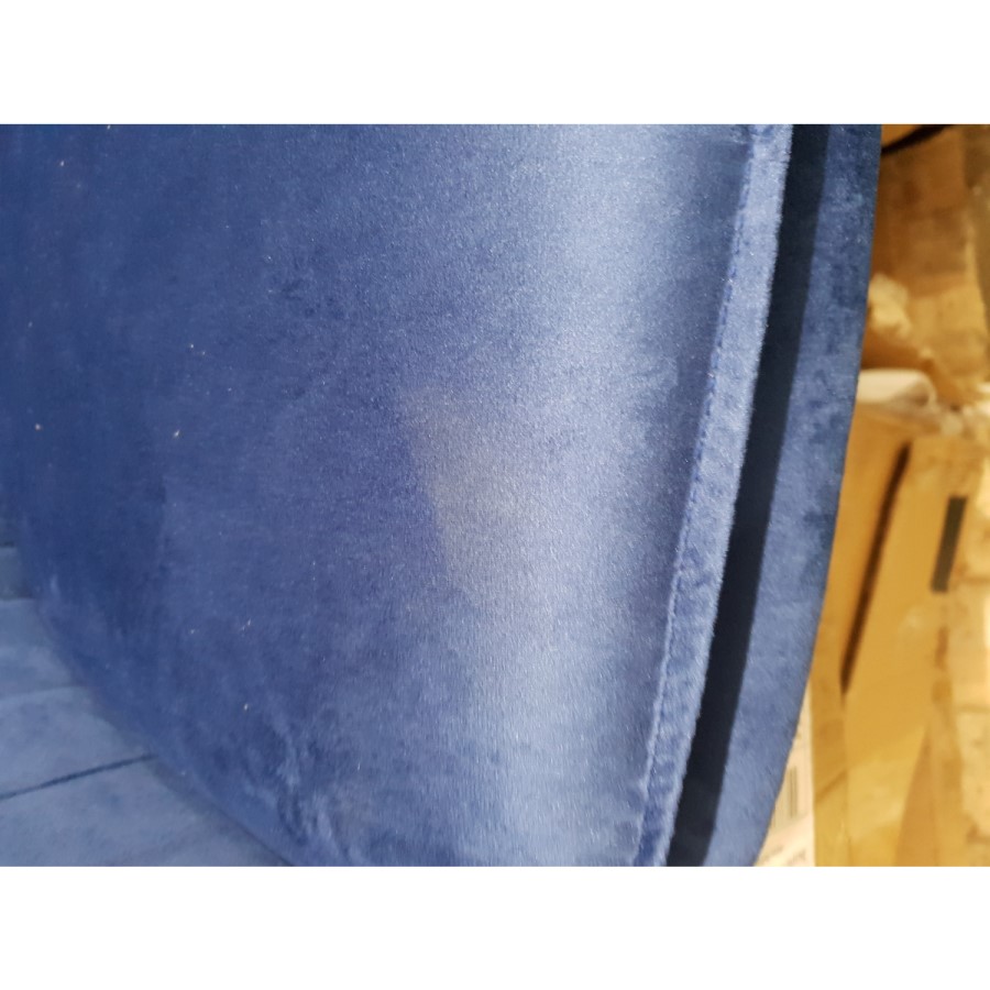 GRADE A2 - Set of 2 Navy Blue Velvet Dining Tub Chairs with Black Legs - Logan