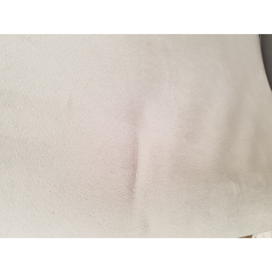 GRADE A2 - Pair of Silver Grey Velvet Dining Chairs with Button Back - Maddy