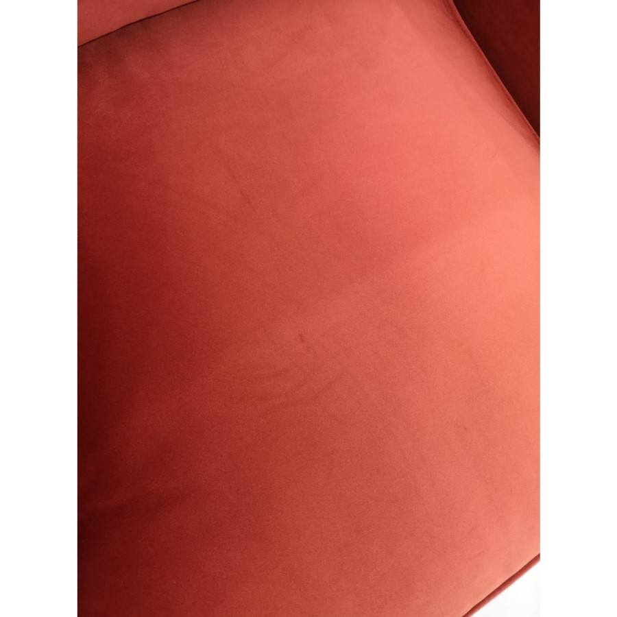 GRADE A2 - Sunset Orange Velvet Armchair - Payton