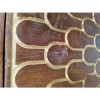GRADE A2 - Dark Wood Sideboard with 2 Doors with Gold Inlay - Dejan