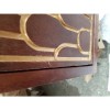 GRADE A2 - Dark Wood Sideboard with 2 Doors with Gold Inlay - Dejan
