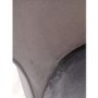 GRADE A2 - Pair of Charcoal Grey Velvet Dining Chairs with Black Legs and Quilted Back - Lucille