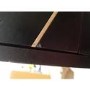 GRADE A2 - Mika Wide Dark Brown Chest of Drawers with Brass Inlay - 6 Drawers