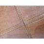 GRADE A2 - Natural Tan Leather Square Pouffe