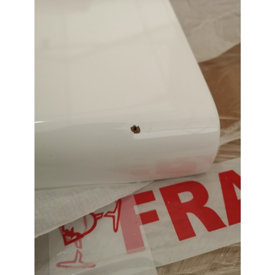 GRADE A2 - Set of 2 White Gloss Nesting Tables - Tiffany