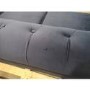 GRADE A2 - Navy Blue Velvet Chesterfield Sofa Bed - Seats 3 - Double Bed - Bronte