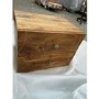GRADE A2 - Halo 2 Drawer Bedside Table with Brass Inlay in Natural Honey 