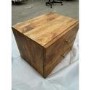 GRADE A2 - Halo 2 Drawer Bedside Table with Brass Inlay in Natural Honey 