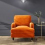 GRADE A1 - Opulence Orange Velvet Armchair - Payton