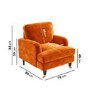 GRADE A1 - Opulence Orange Velvet Armchair - Payton