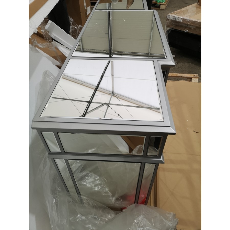 GRADE A2 - Large Mirrored Sideboard with Crystal Handles - Jade Boutique