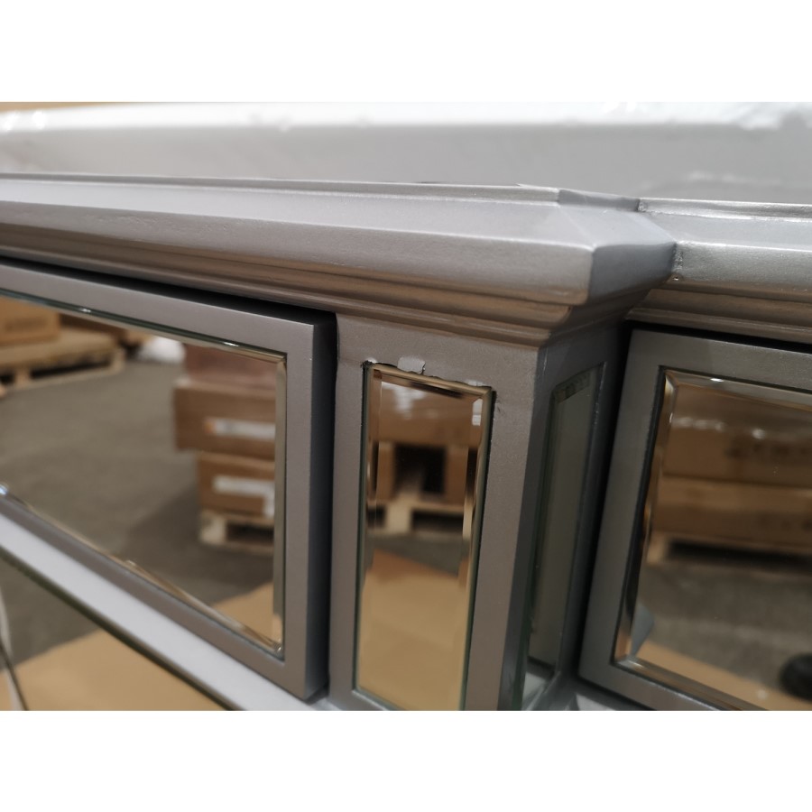 GRADE A2 - Large Mirrored Sideboard with Crystal Handles - Jade Boutique