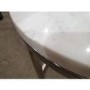 GRADE A2 - White Marble Nesting Tables with Silver Base - Set of 2 - Martina