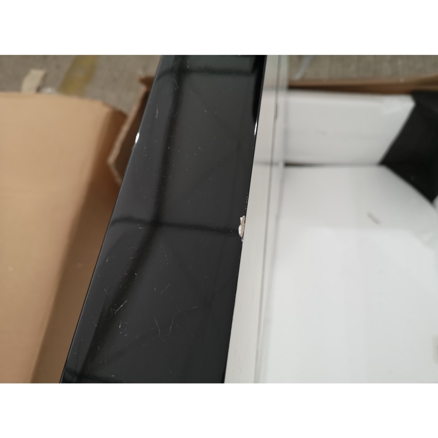 GRADE A2 - Modern Black Desk with Gold Legs - Roxy