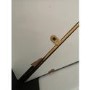 GRADE A2 - Modern Black Desk with Gold Legs - Roxy