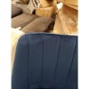 GRADE A2 - Navy Blue Velvet Upholstered Bar Stool - Macie