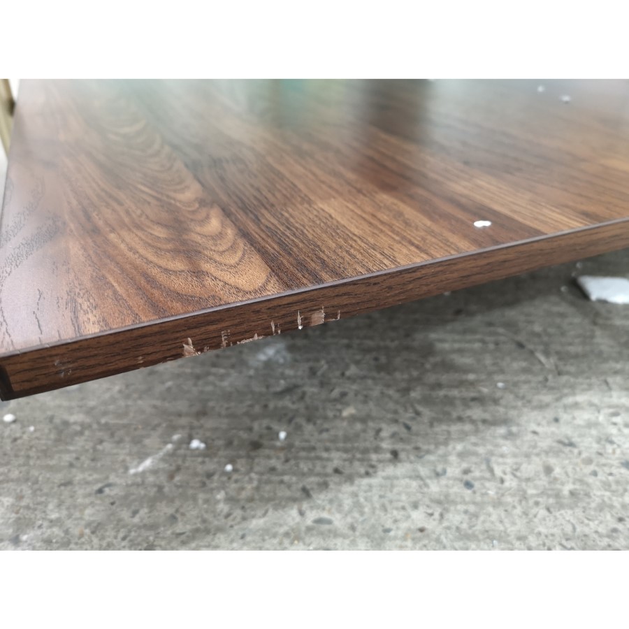 GRADE A2 - White Marble Square Coffee Table with Gold Legs - Foster