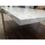 GRADE A2 - White Marble Square Coffee Table with Gold Legs - Foster