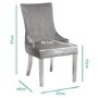 GRADE A2 - Pair of Button Back Grey Velvet Dining Chairs - Jade Boutique