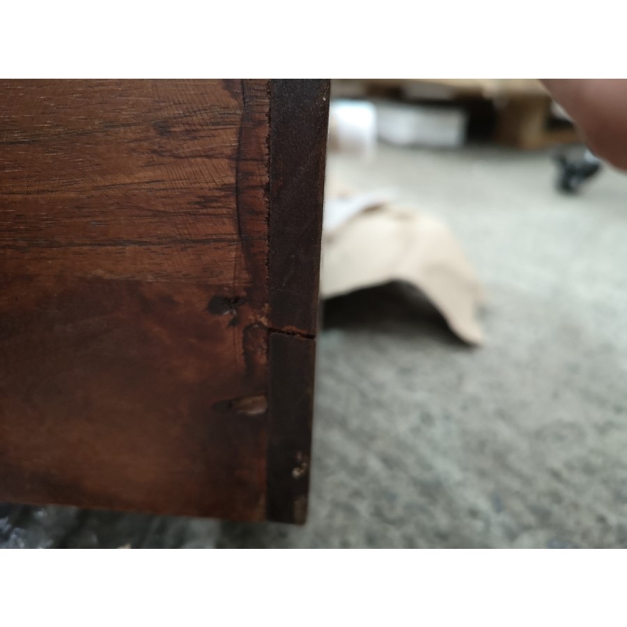GRADE A2 - Dark Wood & Gold Coffee Table - Dejan