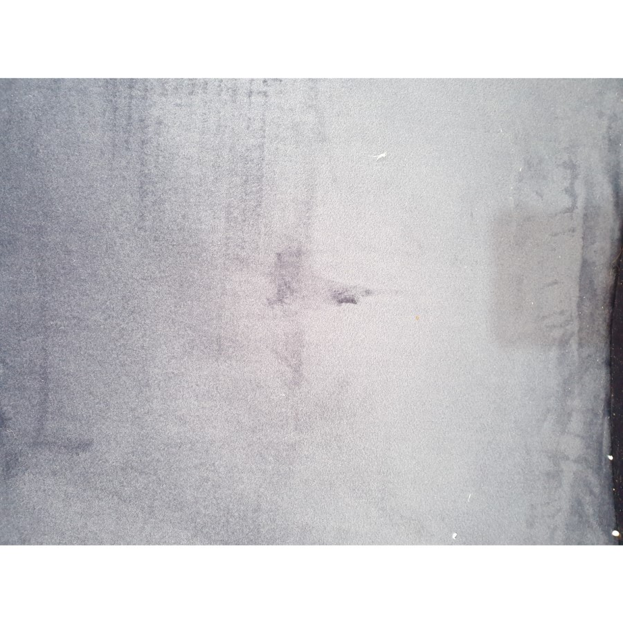 GRADE A2 - Navy Blue Velvet Armchair with Black Legs and Brass Studs - Jade Boutique