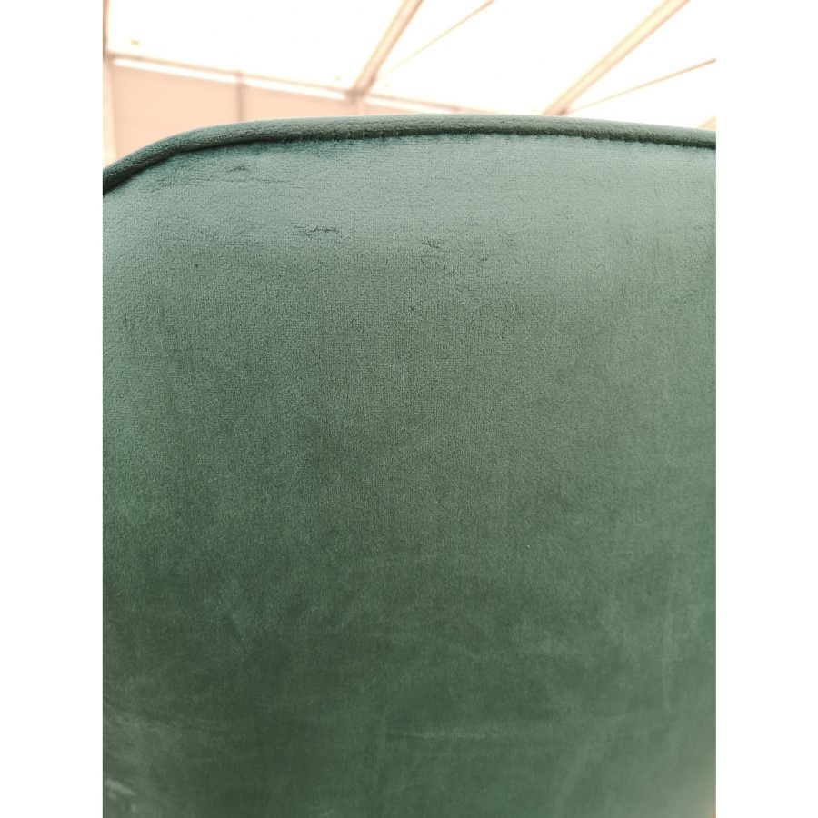 GRADE A2 - Teal Blue Velvet Office Chair - Tub Seat - Logan