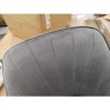 GRADE A2 - Grey Velvet Office Chair - Tub Seat - Logan