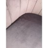 GRADE A2 - Grey Velvet Tub Bar Stool with Chrome Legs - Logan