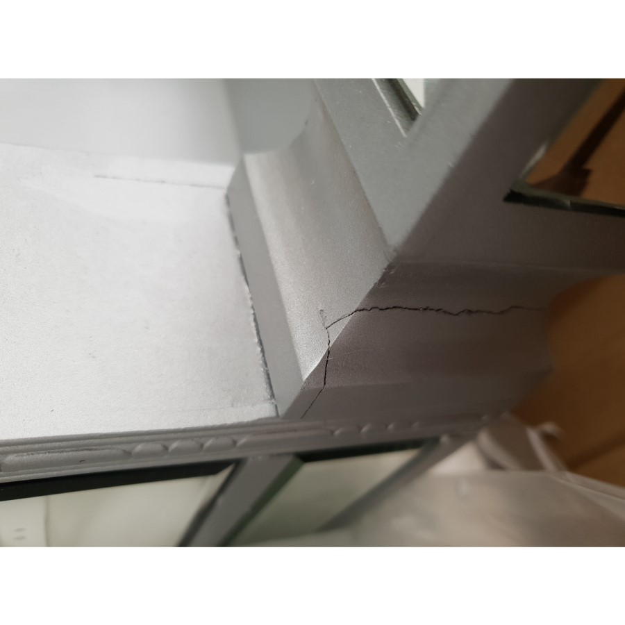 GRADE A2 - Large Mirrored Sideboard with Crystal Handles - Jade Boutique