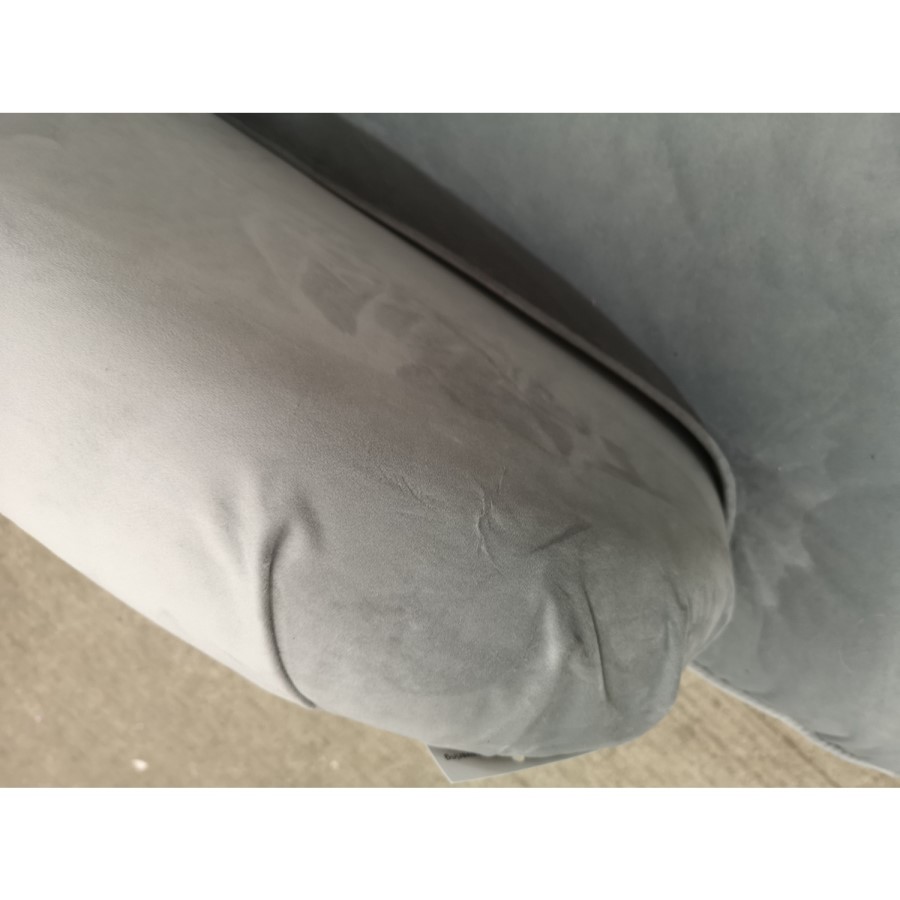 GRADE A2 - Payton Silver Grey Velvet 3 Seater Sofa