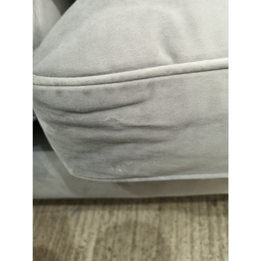 GRADE A2 - Payton Silver Grey Velvet 3 Seater Sofa
