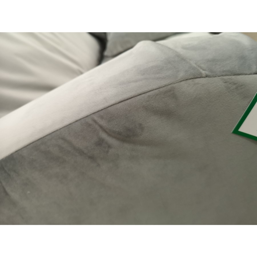 GRADE A2 - Payton Silver Grey Velvet 3 Seater Sofa